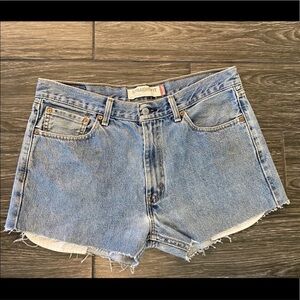 Vintage Levi's Straight Cut Cut Off Shorts Size 32